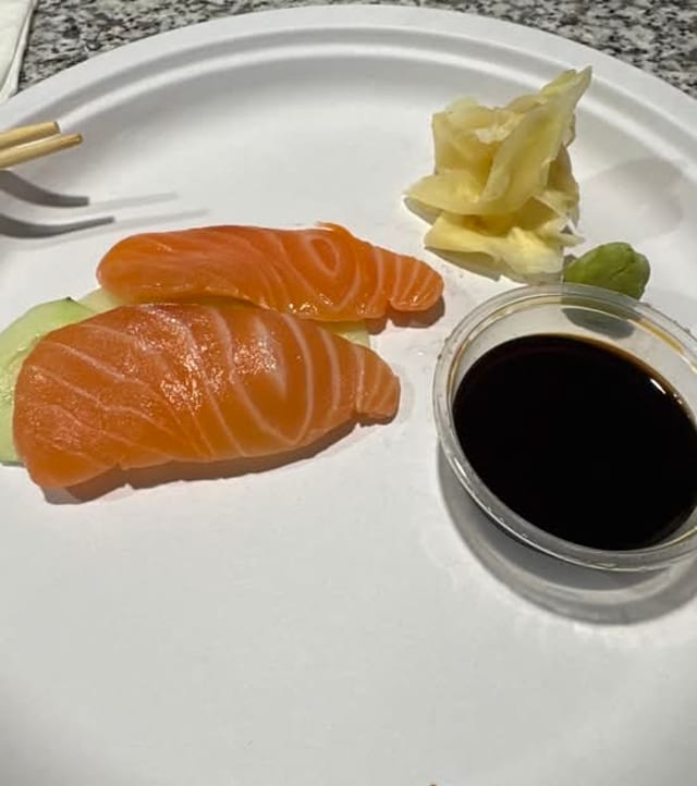 Sake - Fresh Salmon - Sashimi.